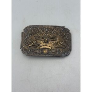 Vintage Barnstormers State Fair Belt Buckle Lewis Buckles Chicago Aviation Brass